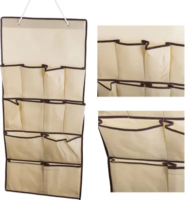 Produktbild von Verk 01347 Závěsný organizér s přihrádkami 90 x 45 cm béžová