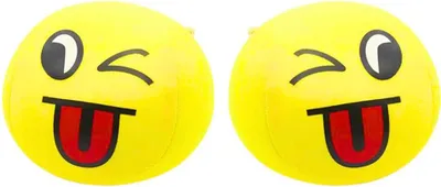 Image de Balle Souple Smiley Emoji Ball Jaune 9cm