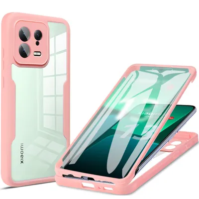 Obrázek produktu pro Xiaomi 13 Pouzdro, 360° Kompletní Ochrana s Vestavěným Chráničem Displeje pro Xiaomi 13 Růžový