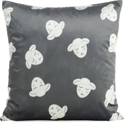 Produktbild von EUROFIRANY | Kissenbezug - 45 x 45 cm - graues Kinderkissenbezug - Velvet