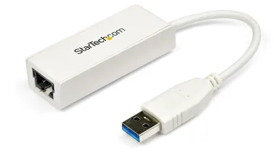 Produktbild von StarTech.com USB 3.0 Gigabit Ethernet Adapter USB31000SW Weiß RJ45