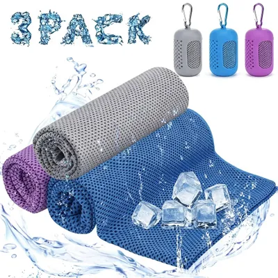 Obrázek produktu pro 3 chladicí ručníky, sportovní ručník pro rychlé ochlazení, vhodný pro fitness, sport, cestování a jógu