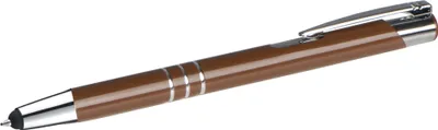 Produktbild von Touchpen Kugelschreiber aus Metall / Farbe: braun