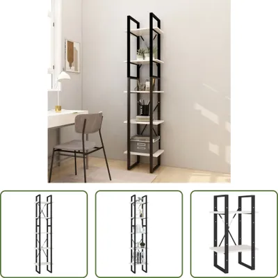 Produktbild von The Living Store Bücherregal 5 Fächer Weiß 40x30x175 cm Massivholz Kiefer