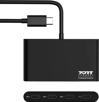 Produktbild von Port USB HUB TYPE C,3x USB C, 1x Typ C PD 100W