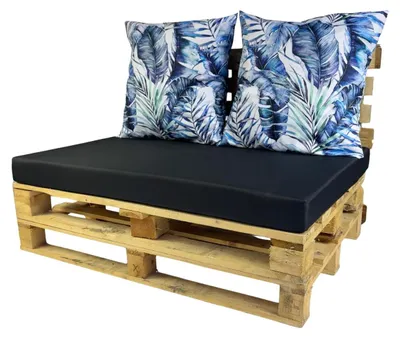 Produktbild von Oxford Himmelblau Codura 2+1 Palettenkissen-Set