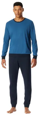 Produktbild von Uncover by Schiesser - Basic - Schlafanzug (52 Blau)