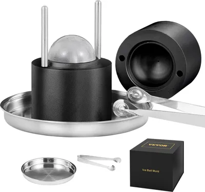 Zdjęcie produktu dla Kostkarka do lodu Zestaw foremek do kostek lodu 60 mm, foremka do kostek lodu Foremka do kostek lodu ze szczypcami do lodu i tacką ociekową, aluminium Czarne, wytrzymałe foremki do kostek lodu Foremka do kostek lodu Whisky Americano, sok