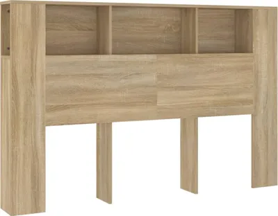 Immagine prodotto di Testiera con ripiani in rovere Sonoma 160x18,5x104,5 cm
