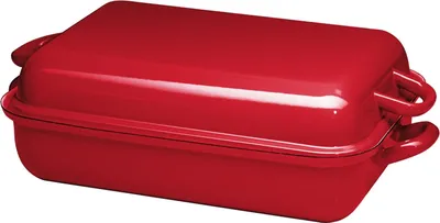 Obrázek produktu pro Pánev na pečení RIESS 37x26x13,1 cm červený smalt