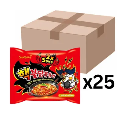 Produktbild von 25xSamyang Buldak Hot Chicken Ramen 2xSpicy 140g