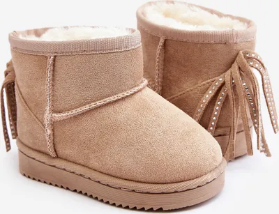 Produktbild von Kinder Gefütterte Fransen Schneestiefel Beige Mikyla 30