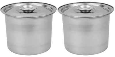 Eisbox 2er-Set Edelstahl 450 ml mit Deckel, luftdicht