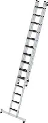 Produktbild von MUNK Stufen-Schiebeleiter mit nivello-Traverse 2-teilig clip-step R13 14+10 Stufen