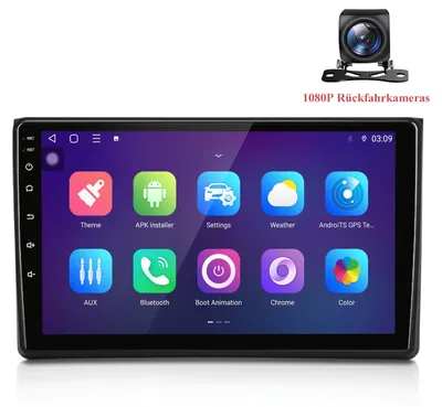 Produktbild von Android Autoradio mit Rückfahrkamera für Audi A4 8E 8H B6 B7 2000-2009 CarPlay Android Auto GPS Navi 6+128GB 4G LTE WIFI RDS SWC BT DAB+9 Zoll