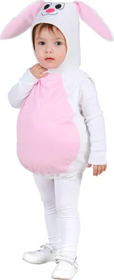 A child wearing a bunny costume.