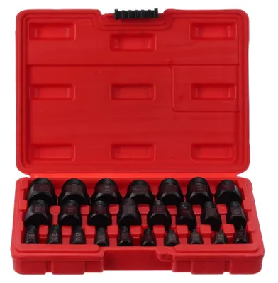 Immagine prodotto di Set per la rimozione di viti e bulloni danneggiati. Kit per la rimozione di bulloni, 25 pezzi.