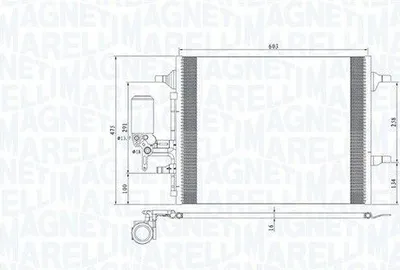 Produktbild von MAGNETI MARELLI 350203789000 Kondensator Klimaanlage Klimakondensator für VOLVO XC60 (156) +Trockner