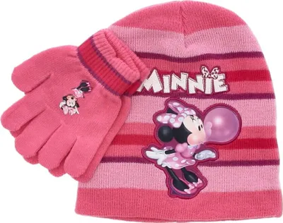 Produktbild von Minnie Mouse Winterset Mütze und Handschuhe für Kinder Rosa