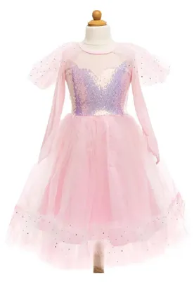 Produktbild von Prinzessinnenkleid Elegant in Pink mit Pailletten und Tüllrock Gr. 104/116