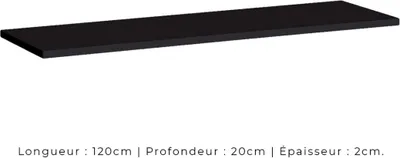 Image de Étagère murale 120 cm SWITCH – Coloris noir – Design moderne et pratique