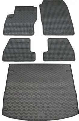 Produktbild von Rigum Gummi Fußmatten + Kofferraumwanne im Set für Ford Focus 3 Turnier
