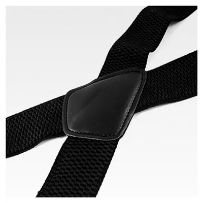 Produktbild von Hosenträger X-Form mit 4 starken Clips für Herren, 4 cm - Schwarz
