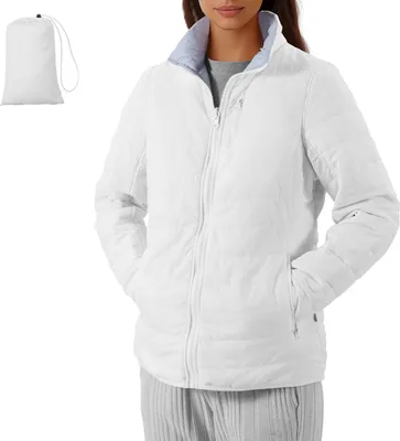 Produktbild von JEMIDI Damen Steppjacke leicht - Wasserabweisende Puffer Jacket - Vegane Daunenjacke wendbar - Leichte Herbst Winter Jacke - 5 Reißverschlusstaschen -