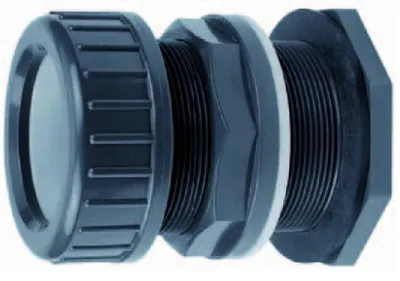 Produktbild von 25 mm Tankdurchführung PVC für Tanks und Aquarien Klemm x AG