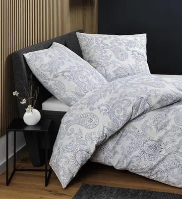 Produktbild von Janine Design Soft-Baumwolle-Bettwäsche-Garnitur CORTINA 71001 Farbe blau Größe 155x220+80x80