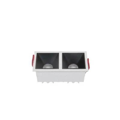 Obrázek produktu pro LED vestavné svítidlo, ALU, černá bílá, D 12,6 cm, hranaté
