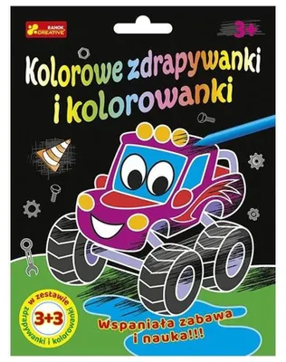 Produktbild von Kreativ-Set: Autos und Dinuś – Bunt zu kratende Bilder, Malbücher