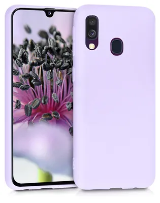 Produktbild von kwmobile Handyhülle für Samsung Galaxy A40 Hülle - TPU Case - Kabelloses Laden - Schutzhülle Cover in Lavendel