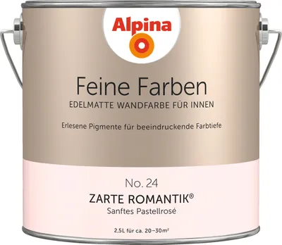 Produktbild von Alpina Feine Farben Wandfarbe No. 24 Zarte Romantik - sanftes pastellrosé 2,5 L