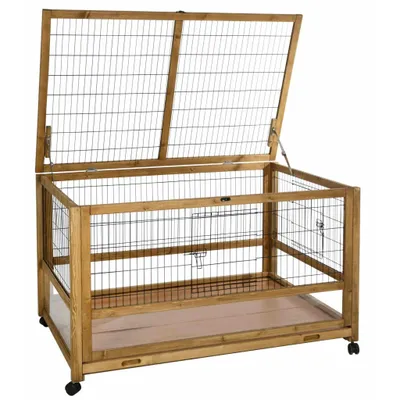 Produktbild von Kerbl Kleintierkäfig für den Innenbereich 116×75×70 cm Holz Braun