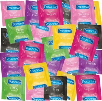 Produktbild von 100 Stück PASANTE Kondome 6 Sorten MIX Sortiment Mischung