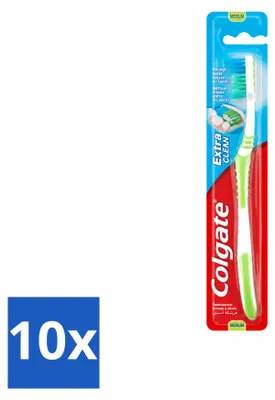 Produktbild von 10 x Colgate Extra Clean Medium Zahnbürste - Vorteilspackung - 10 Stücke
