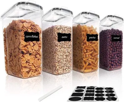 Obrázek produktu pro Sada vzduchotěsných nádob o objemu 4 l, 4dílná, bez BPA, na cereálie