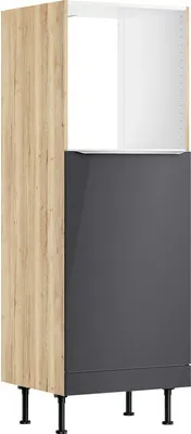 Produktbild von Optifit Backofen/Kühlumbauschrank für 88er Einbaukühlschrank Linus984 BxTxH 60 x 58,4 x 176,6 cm anthrazit glänzend zerl