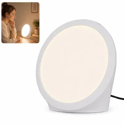 Produktbild von Tageslichtlampe 10000 Lux, Lichttherapielampe mit Vollspektrum LED, UV-freie Lampe mit 3 Farbtemperaturen und 5 Helligkeitsstufen für Büro, Homeoffice