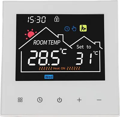 Image de Thermostat intelligent programmable à écran tactile LCD Contrôleur de température pour chauffe-eau Modèle WiFi, contrôle vocal, pour Tuya