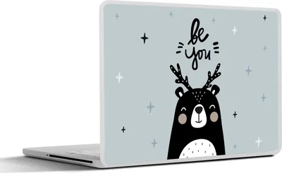 Produktbild von MuchoWow® Laptop Aufkleber Sticker Cover Zitate - Sei du selbst - Sprichwörter - Kinder - Baby 30x22 cm - Laptop-Sticker