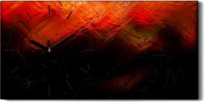 Produktbild von Küchenuhr Bürouhr Leinwand Uhr Geräuschlos 60x30 Malerei Abstrakte Kunst - schwarze Hände