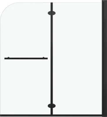 Obrázok produktu pre vidaXL Skladací sprchový kút 2 panely ESG 120x140 cm čierny