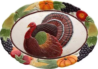 Image de Assiettes en céramique de 45 cm au motif turc