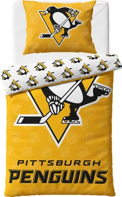 Obrázok produktu pre NHL Pittsburgh Penguins Shields hokejová posteľná bielizeň Rozmery: 140x200 + 70x90 cm