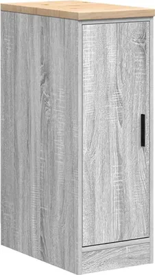 Imagen del producto de Armario de garaje de madera maciza pino gris Sonoma 30x51x85 cm