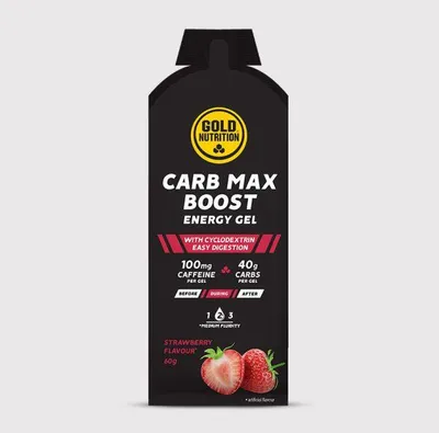 Zdjęcie produktu dla Gold Nutrition Witaminy i suplementy Carb Max Boost Energy Gel, truskawkowy