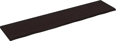 Produktbild von vidaXL Waschtischplatte Dunkelbraun 220x50x(2-4)cm Massivholz