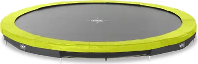 Image de EXIT Silhouette Trampoline Sportive ø427cm – Enterré – Trampoline Enterrée – Rond – pour Enfants – Vert